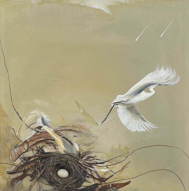 BRETT WHITELEY - Untitled (Heron, Rain and Wind)