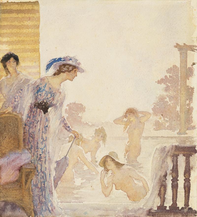 Norman Lindsay - A Bathing Afternoon