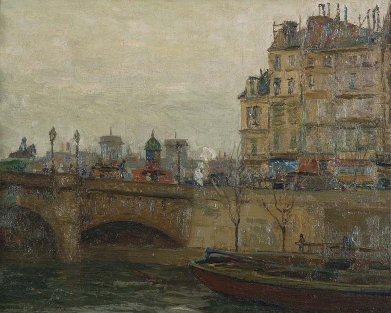 Will Ashton - Barge Under the Pont Neuf, Paris