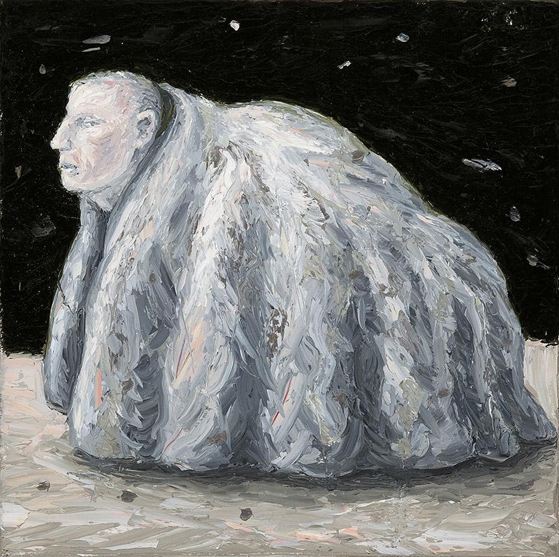 PETER BOOTH - Painting (Small Figure in a Blanket)