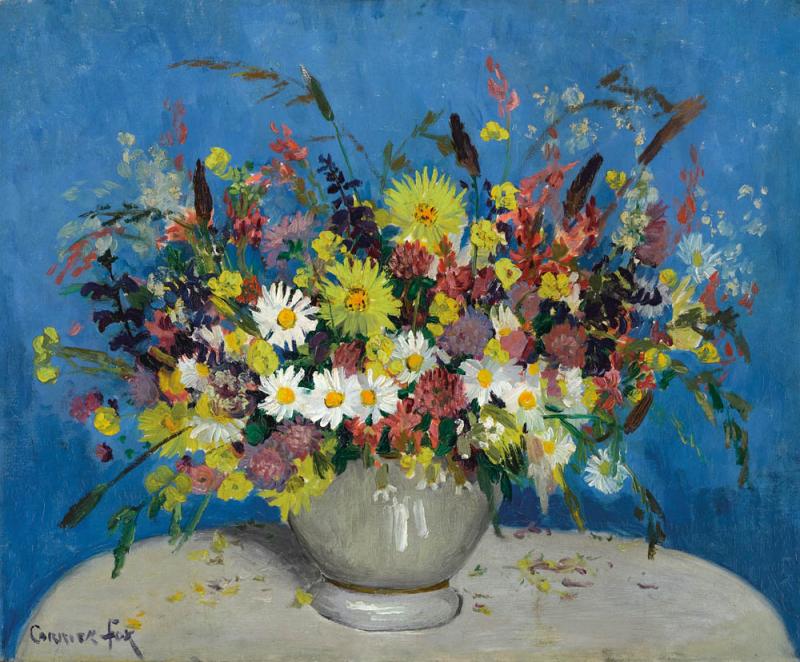 Ethel Carrick Fox - Bowl with Wildflowers