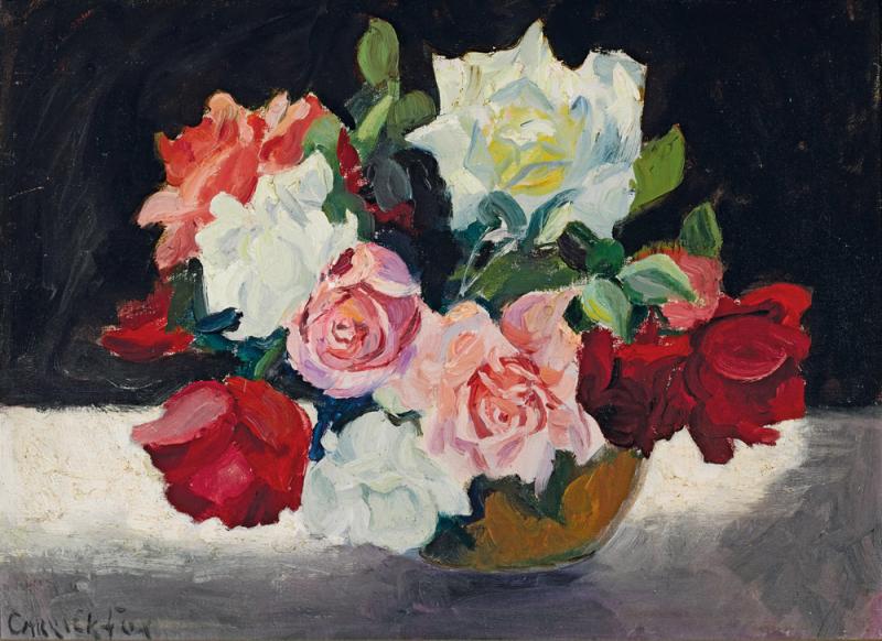 Ethel Carrick Fox - Bowl of Roses