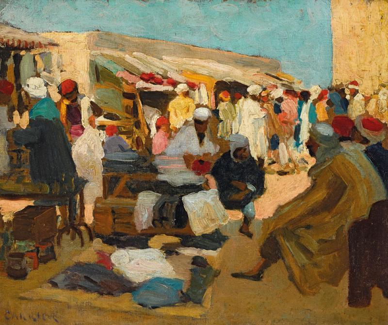 Ethel Carrick Fox - Untitled (North African Marketplace)