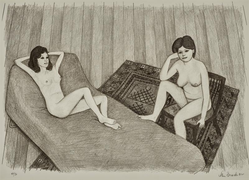 John Brack - Double Nude II (from John Brack Nudes)