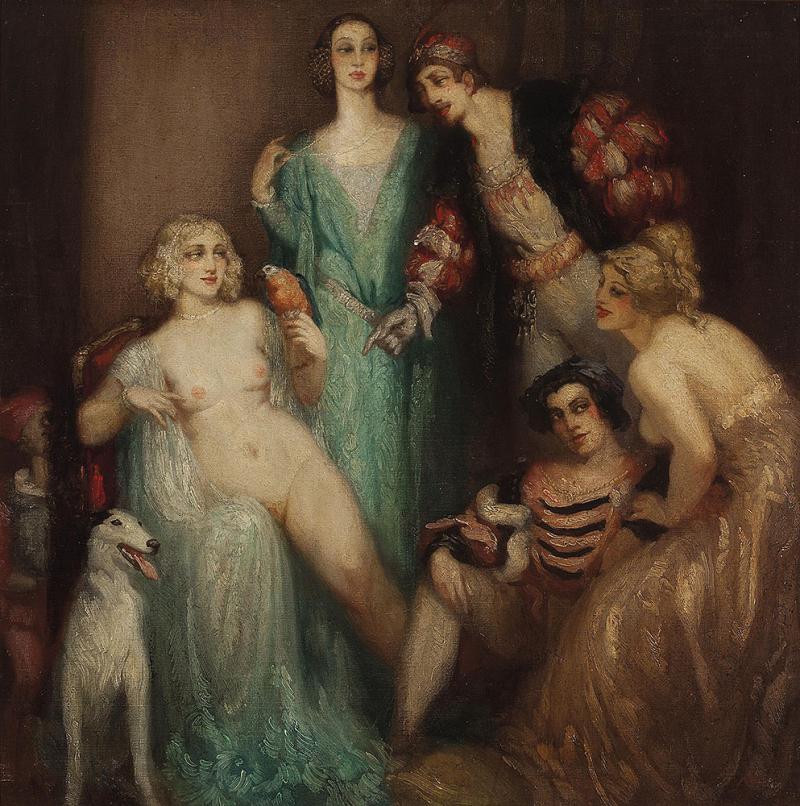 NORMAN LINDSAY - At the Court of Marguerite of Navarre