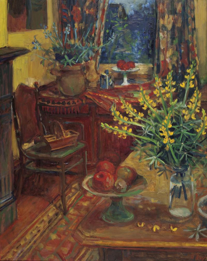 MARGARET OLLEY - Yellow Lupins in Interior